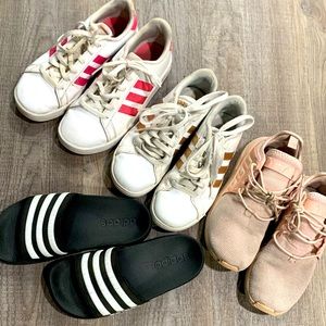 4 pairs of girl’s Adidas shoes 13-2